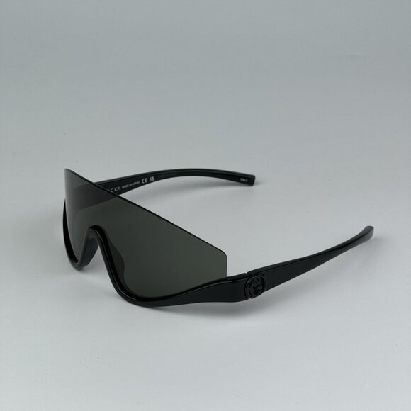 Gucci GG1650S 001 BRAND NEW Sunglasses Black Grey Unisex Shield Mask - Picture 1 of 10